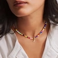 thumbnail image 4 of Turandoss Colorful Beaded Initial Necklaces for Women Girls Jewelry Cute Dainty Bead Bohemian Letter Necklace Birthday Gifts for Kids Girl Women, 4 of 9