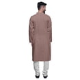 thumbnail image 3 of Atasi Kurta Asymétrique à Boutons en Coton Slub Imprimé pour Hommes, 3 of 5
