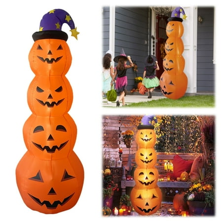 

94.49in Halloween Inflatables Led Inflatable Pumpkin Lights Giant Lighted Halloween Pumpkin Stacked Led Pumpkin Lights Windproof Inflatable Pumpkin For House Outdoor deals of the week