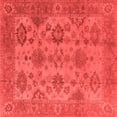 thumbnail image 1 of Ahgly Company Indoor Square Oriental Red Industrial Area Rugs, 5' Square, 1 of 4