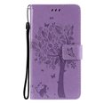 thumbnail image 2 of Allytech for iPhone 15 Plus Case Wallet, Cute Cat Tree Embossed PU Leather Slim Fit Flip Folio Stand Cover for Girls Women Cards Slots Wallet Case Cover for Apple iPhone 15 Plus - lightpurple, 2 of 9