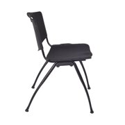 Regency 5-Piece 36 Square Table with Black Post Legs with 4 Stackable Chairs