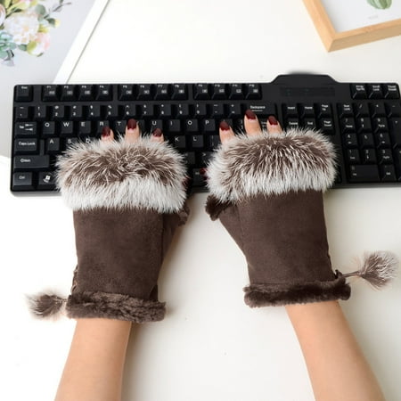 

Gloves Half Finger Gloves Winter Warm Gloves Women s Keyboard Gloves Real Half Finger Gloves