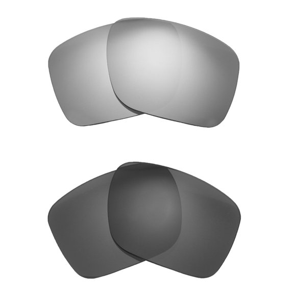 Walleva Polarized Titanium Black Replacement Lenses For Oakley Holbrook XL Sunglasses