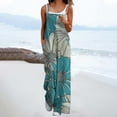 thumbnail image 2 of Save On Women's Summer Boho Asual Jumpsuits Floral Print Baggy Rompers Wide Leg Pants Romper Dressy Flowy Tank Jumpsuit with Pockets, 2 of 5