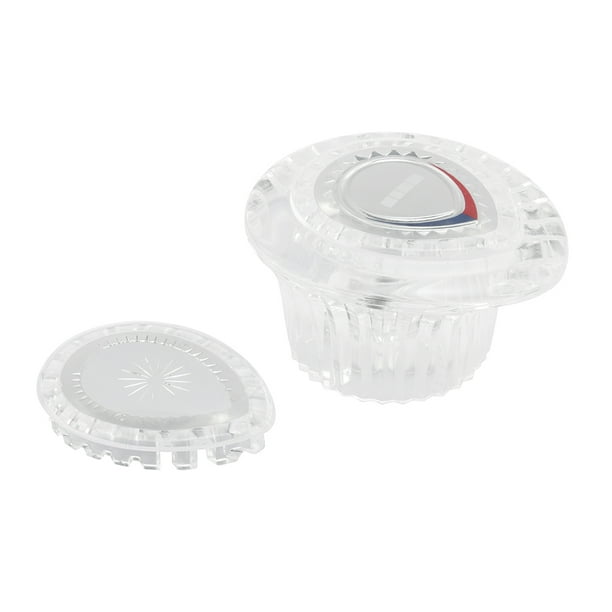 Hot/Cold Faucet Handle & Shower Diverter Handle, Fits Moen, Clear