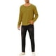 thumbnail image 2 of Camiseta de rayas INSPIRE CHIC para hombres, cuello redondo, de manga larga, básica L Amarillo Negro, 2 of 6