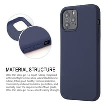 Dteck iPhone 12 Pro Max Case, Ultra Slim Fit iPhone Case Liquid Silicone Gel Cover Anti-Scratch Shockproof Case Compatible with Apple iPhone 12 Pro Max 6.7", Midnight Blue