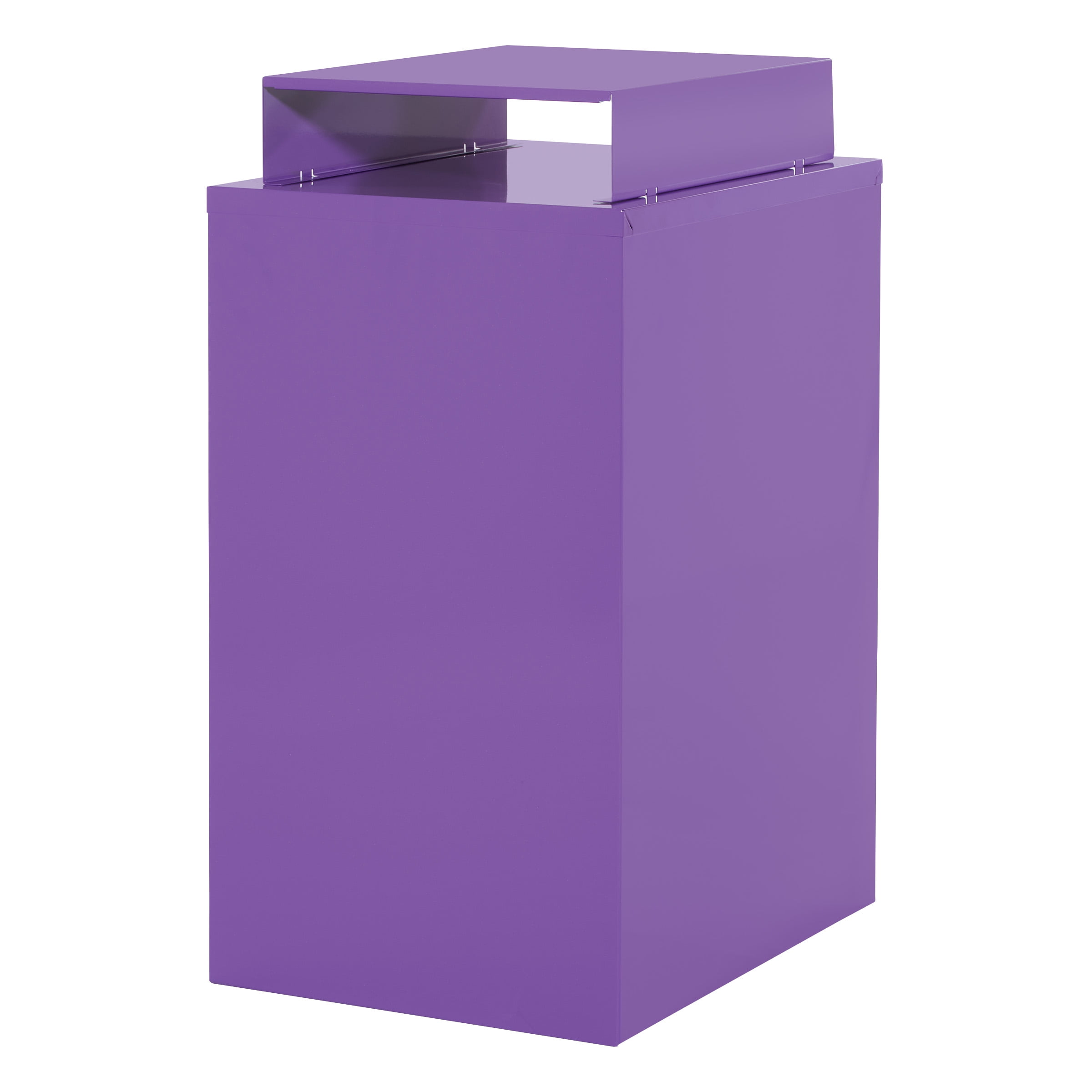 OSP Home Furnishings 3-Drawer Locking Metal File Cabinet, Purple