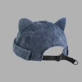 thumbnail image 2 of Retro Washed Cotton Cat‑Ears Brimless Hat Funny Unique Casual Party Daily Wear Street Fashion Beret Cap, 2 of 4
