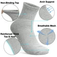 thumbnail image 2 of NevEND 12 Pairs Cotton Diabetic Socks Ankle for Men and Women - Non-Binding Extra Wide Neuropathy Socks Grey X-Large, 2 of 6