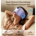 thumbnail image 3 of MUSICOZY 3D Sleep Mask with Bluetooth Headphones, Ice Silk Sleep Headphones with Bluetooth 5.4, Total Blackout Eye Mask for Sleeping, Sleep Soft Mask for Women Men, All Night Sleep, Travel Gift, 3 of 9