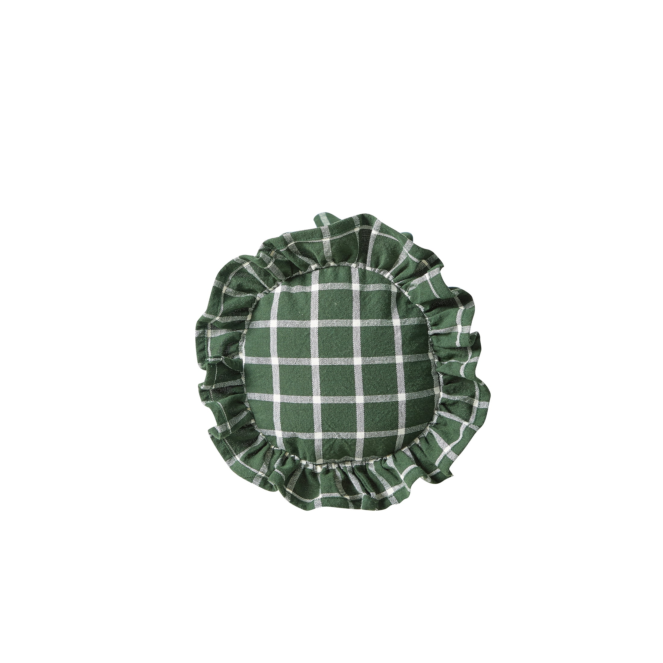 My Texas House 8" x 22" Green Window Plaid Bolster Decorative Pillow