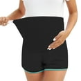 thumbnail image 5 of Xmarks Maternity Shorts for Women Over Belly Workout Yoga Active Home Wear Short Adjustable Belt Pregnancy Running Short Leggings Black S, 5 of 7