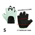 thumbnail image 3 of Btomtd Half Finger Gloves with Non Slip Grip for Outdoor Sports and Fitness, Wear Resistant Gloves for Yoga and Cycling, Breathable Half Finger Sports Gloves, Size S, Green, 3 of 6