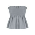 thumbnail image 6 of FDGIU Women's Summer 2025 Plus Size Peplum Tank Tops - V Neck Sleeveless Pleated Blouse for Beach and Office Wear, 6 of 6