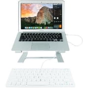 Macally Ultra-Slim USB Wired 78 keys & 20 shortcut Keyboard with Number Keypad for Mac c Pro, Mini, Computers & Book Laptop, Windows Desktop PC Laptops, White (SLIMKEYC)