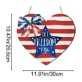 thumbnail image 3 of Letrero redondo de madera con diseño patriótico de estrellas y rayas – Adorno colgante para el Día de la Independencia, ideal para la puerta principal, la pared o una mesa., 3 of 6