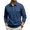Blue, variant on JULMCOMO Polo Shirts for Men Button Collared Casual Workwear Style Long Sleeve Shirts Regular Fit Work Tops with Chest Pockets Black XL