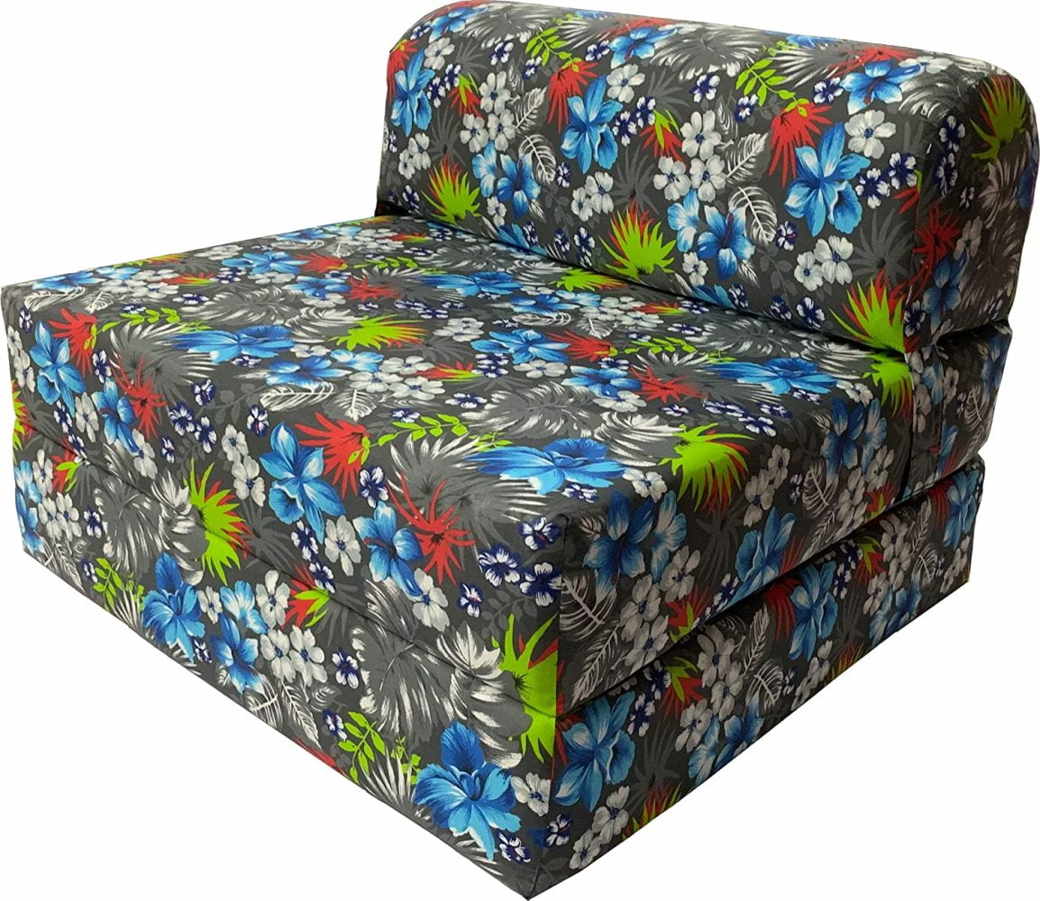 Twin 6x32x70 Flip Chair Folding Foam Beds Tan Foldable Sofa Bed 