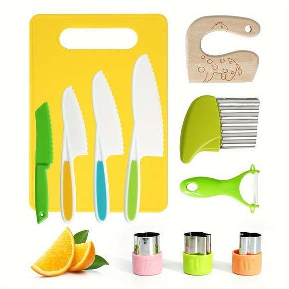 DEELLEEO Ensemble d'Outils de Cuisine Ensemble de Jouets de Cuisine en Plastique pour Enfants Ustensiles de Cuisine en Plastique Sécuritaires et Outils de Cuisine pour la Cuisson Convient comme Cadeaux pour la Famille et les Amis Garçons et Filles Anniversaire