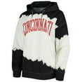 thumbnail image 2 of Women's Gameday Couture White/Black Cincinnati Bearcats For the Fun Double Dip-Dyed Pullover Hoodie, 2 of 3