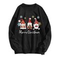 thumbnail image 3 of Chandail en Molleton Femme Tendance Chandail Imprimé Flocon de Neige de Noël à Capuche Manches Longues Mode Automne, 3 of 3