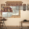 thumbnail image 2 of VHC Brands Millsboro Window Curtain, Valance Log Cabin Block Border, Tan, 16x72, 2 of 5
