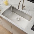 thumbnail image 4 of Ruvati 33-inch Undermount 16 Gauge Tight Radius Large Kitchen Sink Stainless Steel Single Bowl - RVH7433, 4 of 4