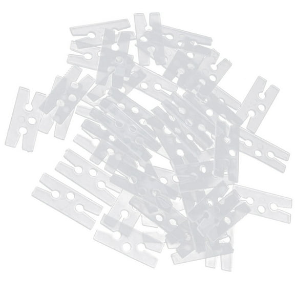 TABLZONE White H Shape Balloon Ties Plastic for Party Decorations, 100 Pieces Balloon Clips