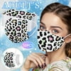 YZHM 50PCS Adult Disposable Face Masks Three-Layer Disposable Dust-Proof Protective Leopard Print Mask