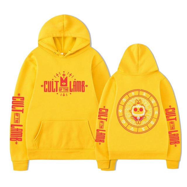 Sudadera con capucha de Cult Of The Lamb para hombre y mujer, ropa deportiva de gran tamaño, de algodón, con dibujos animados de Anime, Pullov, 2024