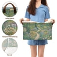 thumbnail image 5 of Yayeee Foldable Storage Basket for Shelves with Handles Set of 2 Waterproof Cloth Bins, Garden Scene, 5 of 7
