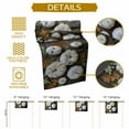 thumbnail image 5 of ERUNPONLY White Pumpkins Fall Table Runner - 60 Inch Long Thanksgiving Botanical Autumn Leaves Cotton and Linen Blended Dress Scarves Farmhouse Table Runner for Kitchen Dining, Coffee Table, 13"x60", 5 of 8