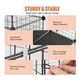 thumbnail image 4 of KFFKFF 4-Tier Cat Enclosure 41 x 41 x 55", Large Cat Cage with Hammock, 4 Entryways, Ladders, Metal Wire Cat Habitat Cat Kennel, Black, 4 of 9