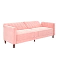 thumbnail image 5 of DHP Ivana Tufted Transitional Futon in Pink Velvet, 5 of 11