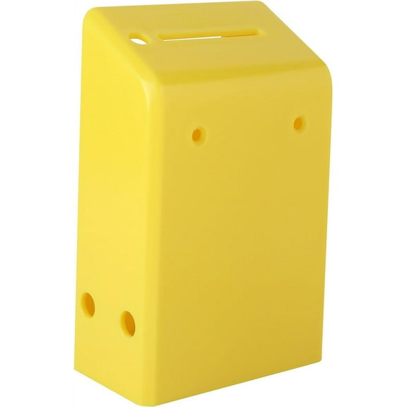 MCB Hard Plastic Charity Donation Boxes or Coin Collection Box, Wall Mount Ballot Box, 6.1" x 3.9" x 2.2" - Pack of 5 Yellow