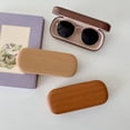 thumbnail image 4 of Portable Glasses Case Hard Wooden Grain Spectacle Frame Box Reading Glasses Sunglasses Holder Storage Case-Dark Brown, 4 of 8