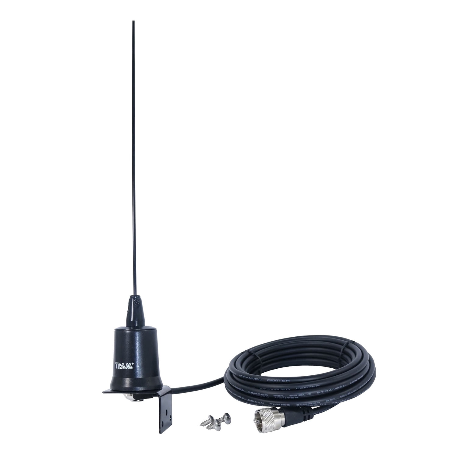 Tram Tunable 144MHz–174MHz Tunable VHF 3dBd Gain Trunk or Hole Mount Antenna Kit with PL-259 Connector