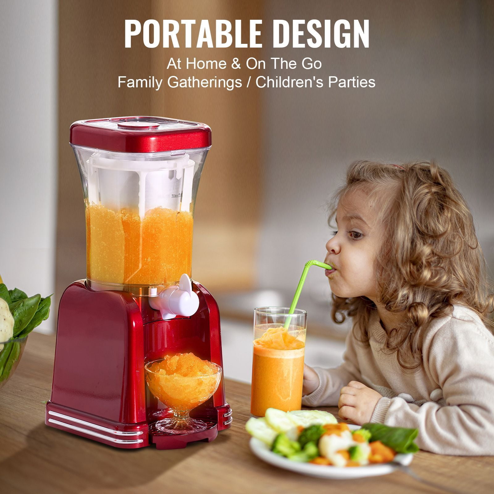 Slushy Machine for Home 32oz Frozen Drink Maker Margarita Slush Maker for Smoothies Cocktails and Shaved Ice Drinks
