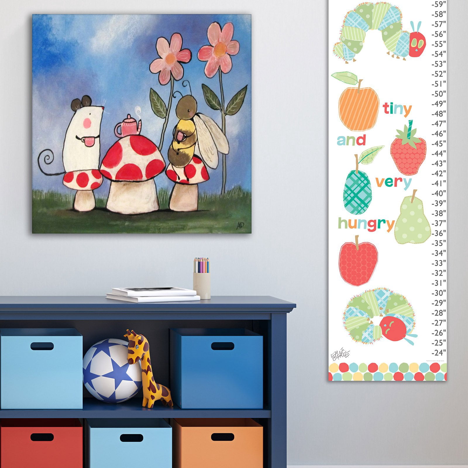Marmont Hill "Mushroom Tea Party" by Andrea Doss Painting Print on Wrapped Canvas