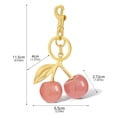 thumbnail image 2 of MODANU Cherry Bag Charm Keychain for Women, Cute Cherry Purse Accessories, Bag Charms for Handbags, Christmas gift for Her, Gold, 2 of 8