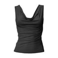 thumbnail image 5 of Biezeib Women Tank Top, Sleeveless Tops Draped Neck Solid Summer Streetwear for Casual Daily, 5 of 6