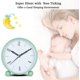 thumbnail image 4 of Reloj despertador, reloj pequeño súper silencioso que no hace tictac con luz de noche, funciona con pilas, diseño simple, para dormitorio, mesita de noche, escritorio, 4 of 5