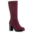 thumbnail image 1 of Unique Bargains Bottes à Talon Bloc Mi-Mollet pour Femmes, 1 of 8