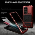 thumbnail image 4 of SaniMore for Samsung Galaxy S23 Ultra 2023 Case, Heavy Duty Protective 3-layer with Wireless Charing Hidden Kickstand Military-grade Anti-drop Shockproof Rugged Cover for Galaxy S23 Ultra, Red, 4 of 7