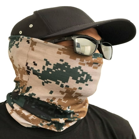 Tactical Camouflage Face Mask Neck Gaiter Bandana Seamless Multifunctional Unisex Headwrap Balaclava for him her