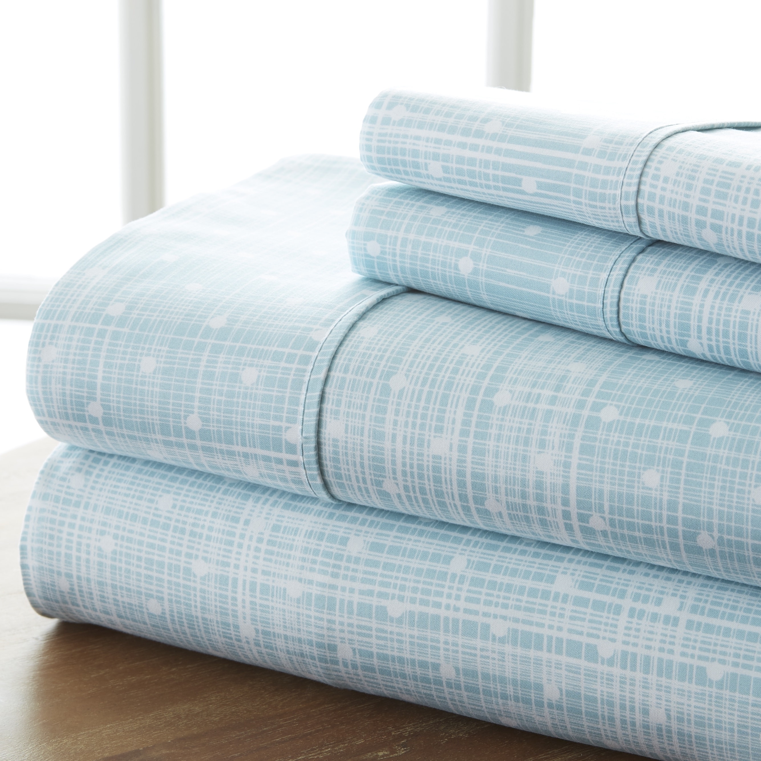 Home Collection Merit Linens 4-piece Premium Polka Dot Pattern Bed Sheet Set - image 3 of 5