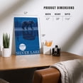 thumbnail image 4 of Silver Lake, California, Black Bear and Moon (12x18 Aluminum Art, Indoor Outdoor Metal Sign Decor), 4 of 5