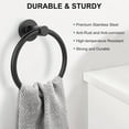 thumbnail image 2 of Towel Holder for Bathroom Wall Matte Black Towel Ring Stainless Steel Hand Towel Holder Heavy Duty Towel Hanger for Bath, Kitchen, 2 of 7